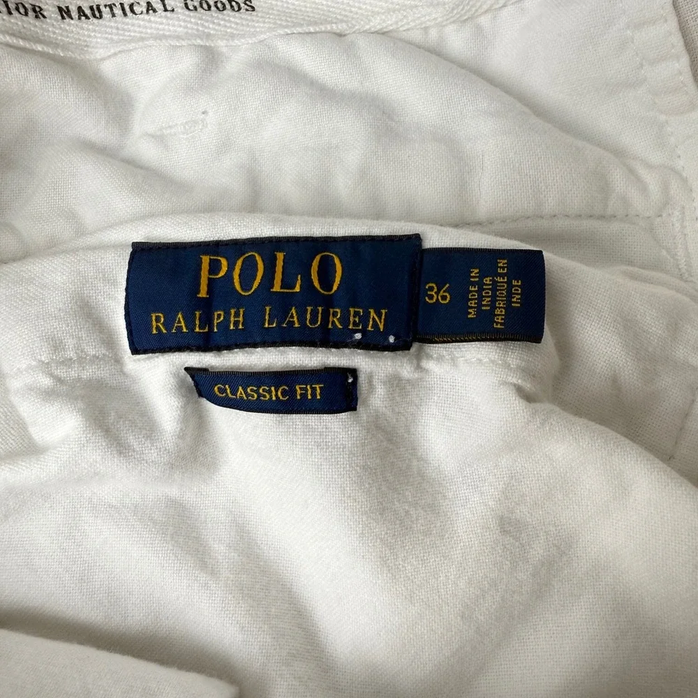 Polo Ralph Lauren Mens Linen Blend Shorts 36 Classic Fit Old Money Yacht Club